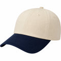 Baseballkappe Verstellbar Beige und Dunkelblau