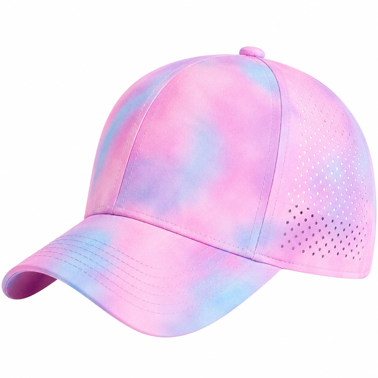 Atmungsaktive Baseballkappe in Rosa und Blau mit Verstellbarem Riemen