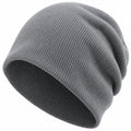 Unisex Strick Beanie Mütze Grau