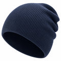 Unisex Strickmütze Dunkelblau