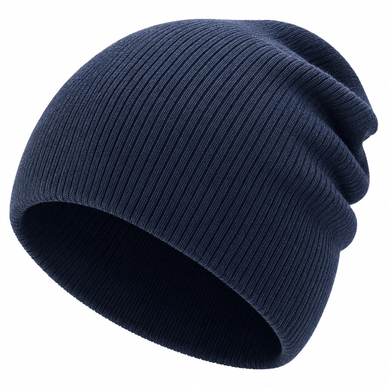 Unisex Strickmütze Dunkelblau