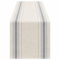Gestreifter Tischläufer Beige Blau 180x40 cm