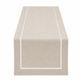 Eleganter Tischläufer Beige 180x30cm mit Stickerei