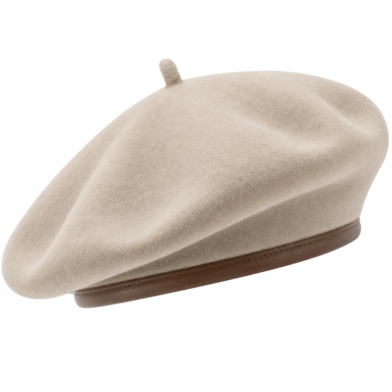 Elegantes Damen-Barett Cremefarben