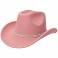 Rosa Cowboyhut mit Strassbesatz