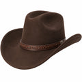 Cowboyhut Braun mit Geflochtenem Band
