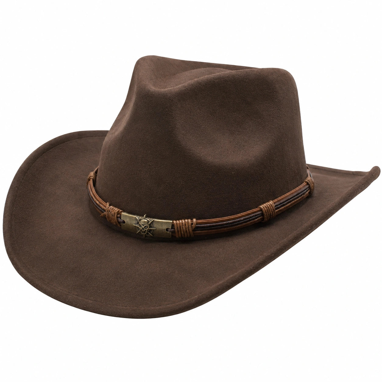 Brauner Western-Filzhut für Herren