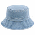 Unisex Jeansstoff-Bucket-Hut Hellblau