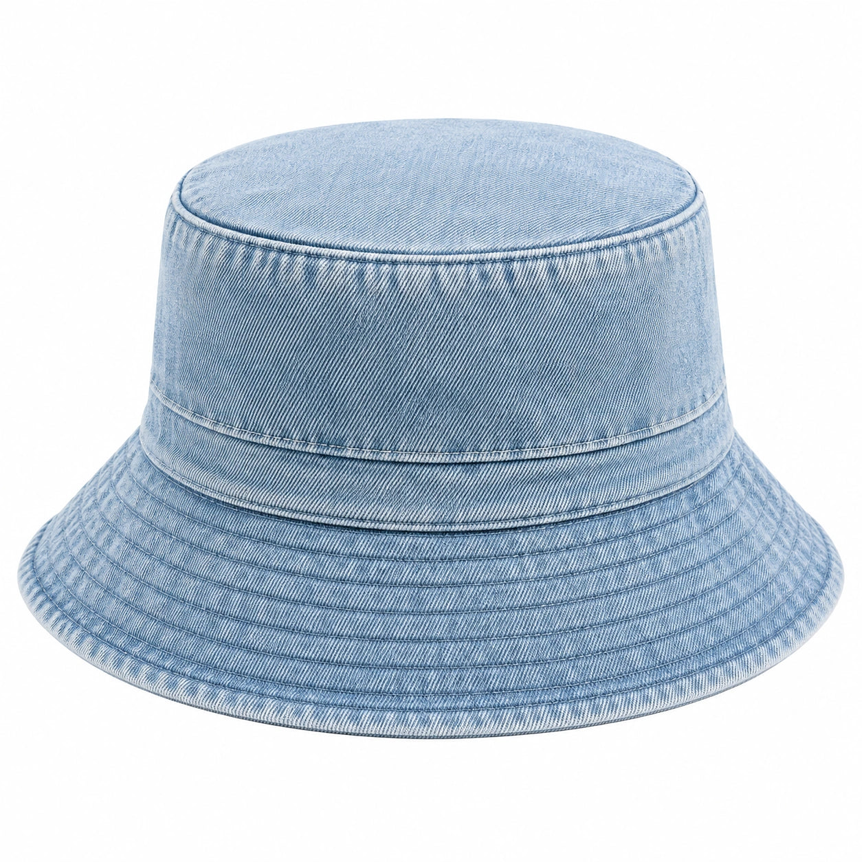 Unisex Jeansstoff-Bucket-Hut Hellblau