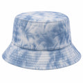 Fischerhut im Batikdesign Blau-Weiß
