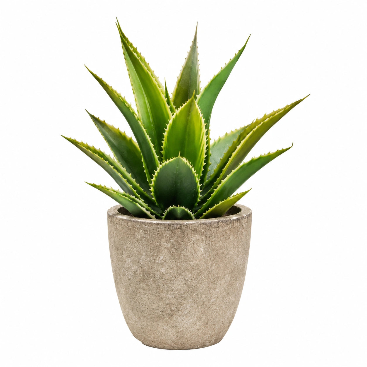 Künstliche Aloe Vera Pflanze im Topf 35 cm Grün