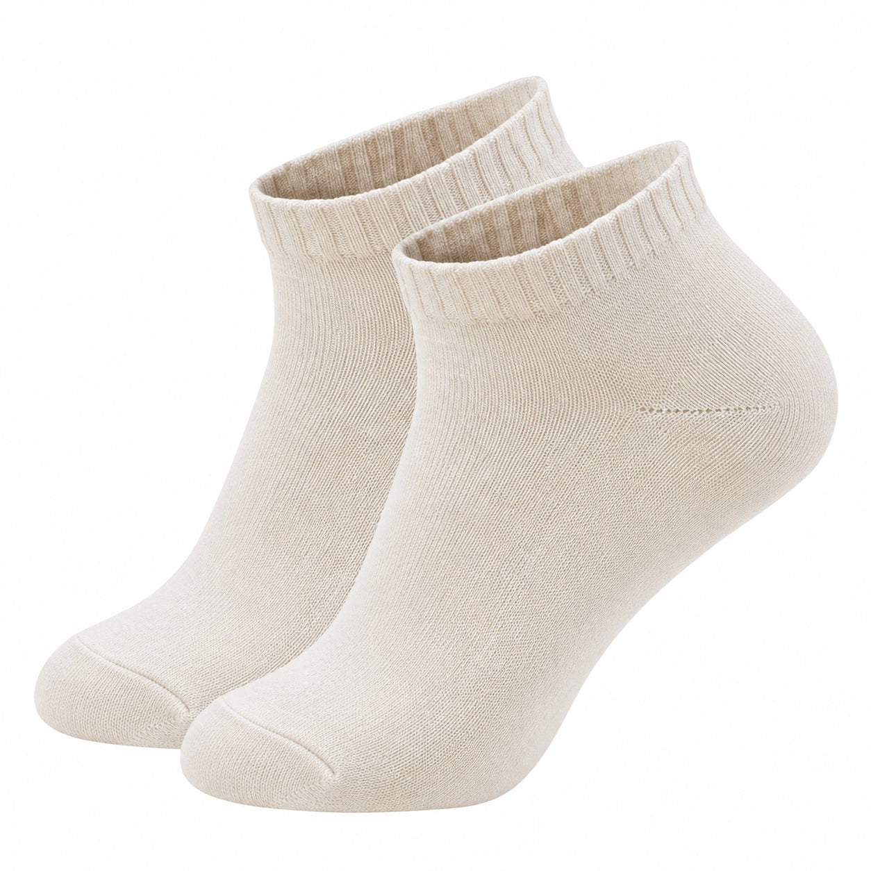 Beige Unisex Kurze Socken, Einheitsgröße