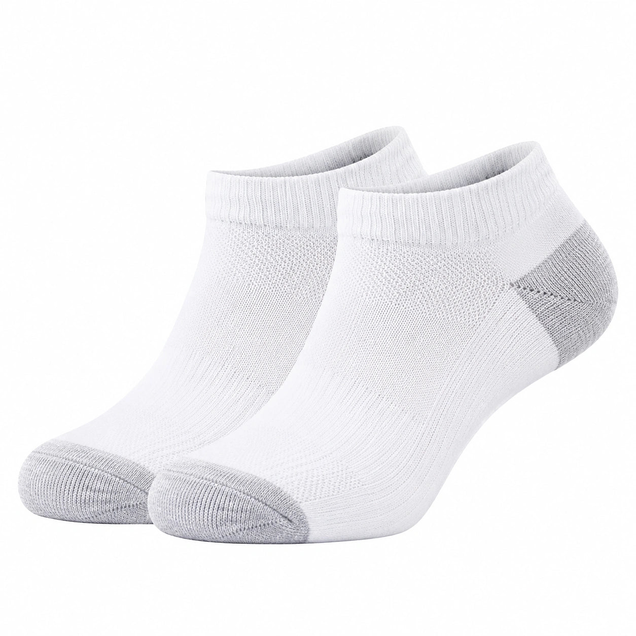 Unisex Kurze Sportsocken Weiß Grau